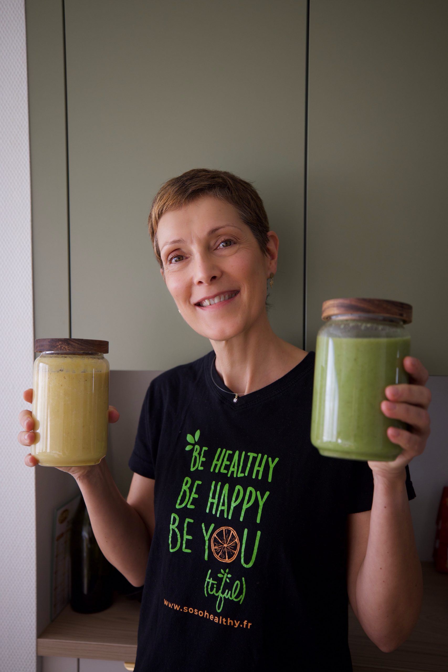 sophie cot avec smoothies fruits et légumes